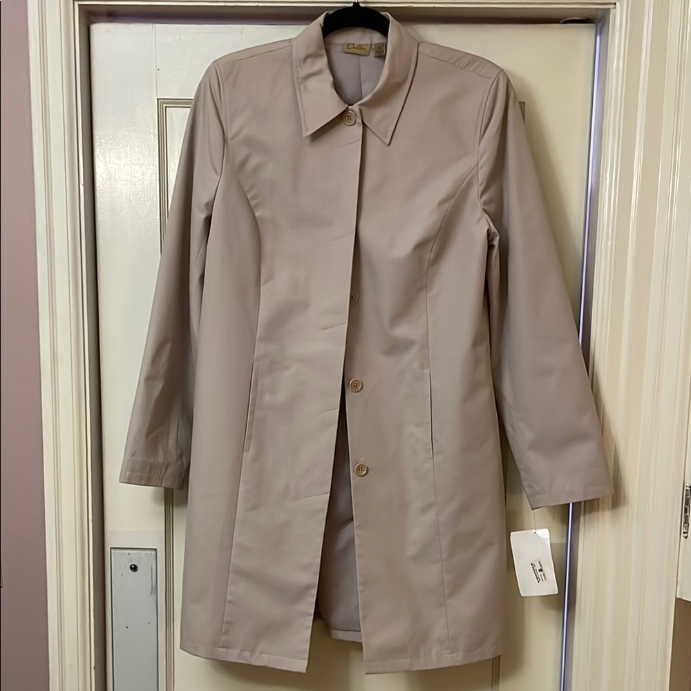 NWT Calvin Klein Women's Tan Tailored Timeless Classic Trench Coat